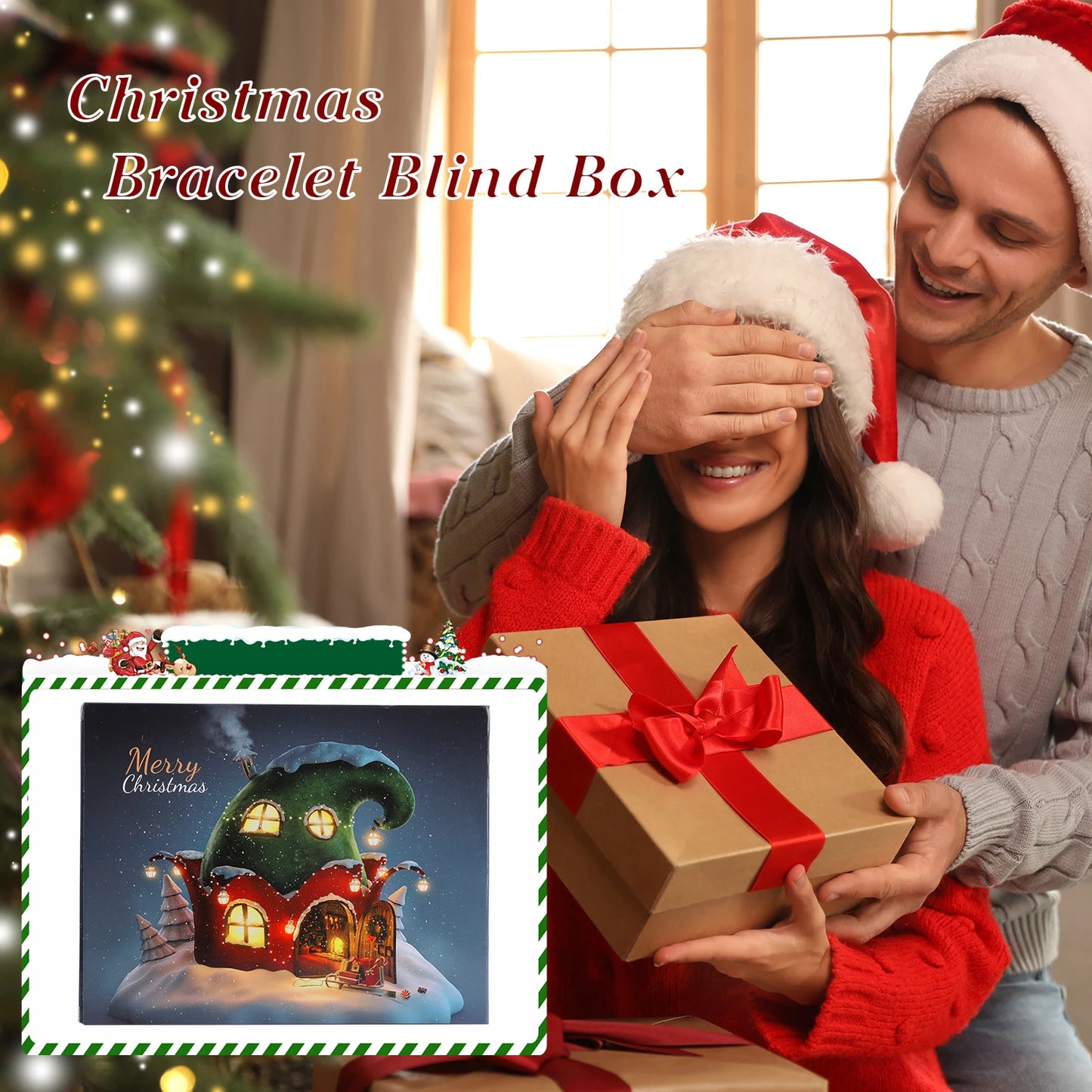 Advent Calendar Charm Bracelets Making Kit with 2Pcs DIY Charm Bracelets 24 Days Countdown Charm Bracelet Calendar for Girls